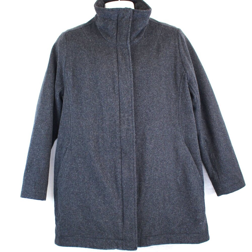 Pendleton Hidden Button High Neck Wool Long Coat … - image 1